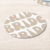 Moderner Retro Bridge Junggeselinnen-Abschied Vint Runder Pappuntersetzer (Angewinkelt)