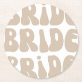 Moderner Retro Bridge Junggeselinnen-Abschied Vint Runder Pappuntersetzer (Vorderseite)