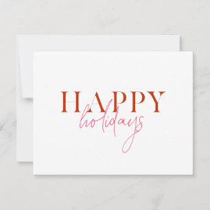 Moderner Retro-Bright-farbiger Red-Pink-Script-Hun Feiertagskarte