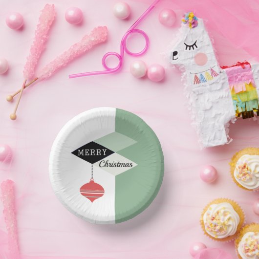 Moderner Retro-Chic-Urlaub im Mittelalter Pappteller (Party)