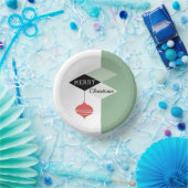 Moderner Retro-Chic-Urlaub im Mittelalter Pappteller (Party)