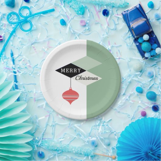 Moderner Retro-Chic-Urlaub im Mittelalter Pappteller (Party)