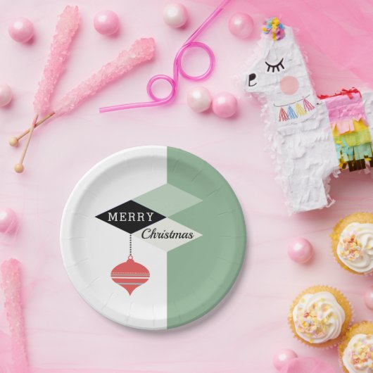 Moderner Retro-Chic-Urlaub im Mittelalter Pappteller (Party)