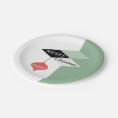 Moderner Retro-Chic-Urlaub im Mittelalter Pappteller (Schrägansicht)