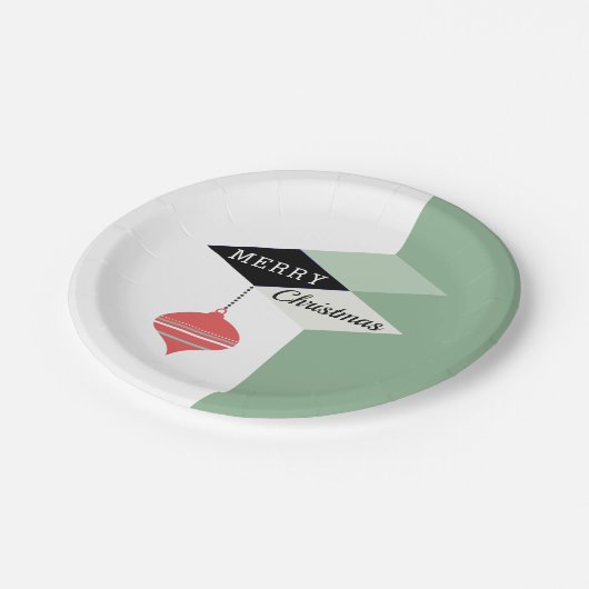 Moderner Retro-Chic-Urlaub im Mittelalter Pappteller (Schrägansicht)