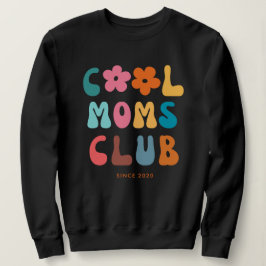 Moderner Retro Cool Moms Club Vintag Groovy Daisy Sweatshirt