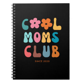 Moderner Retro Cool Moms Club Vintag Groovy Notizblock