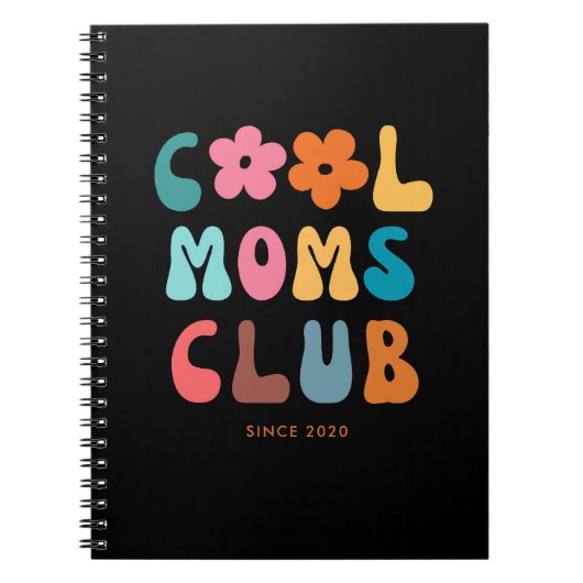 Moderner Retro Cool Moms Club Vintag Groovy Notizblock (Vorderseite)