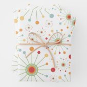 Moderner Retro der 1970er Jahre Sun Burst Geschenkpapier Set (Beispiel)