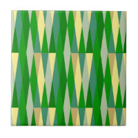 Moderner Retro Diamond Green Yellow