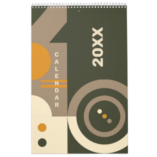 Moderner Retro Earth Tone Geometric 2023 Calendar Kalender