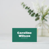 Moderner Retro Emerald Beruflich Foto QR Code Visitenkarte (Stehend Vorderseite)