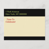 Moderner Retro-farbiger Abschluss Save the Date Ankündigungspostkarte (Rückseite)