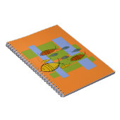 Moderner Retro-Fisch im Mittelalter Schwimmen in O Notizblock (Rechte Seite)