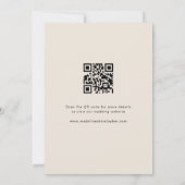 Moderner Retro Floral Wedding QR-Code Save the Dat Date (Rückseite)