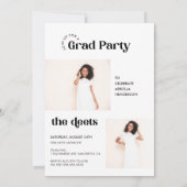 Moderner Retro-Foto-Abschluss Einladung (Rückseite)