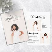 Moderner Retro-Foto-Abschluss Folieneinladung