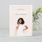 Moderner Retro-Foto-Abschluss Folieneinladung (Stehend vorne)