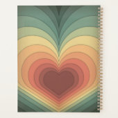 Moderner Retro Funky Romantic Heart Planner Planer (Rückseite)
