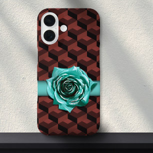 Moderner Retro Geometric Rose Choker Maximalist iPhone 16 Hülle