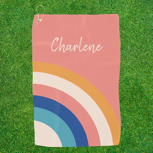 Moderner Retro Girly Pro Golfer Golfhandtuch