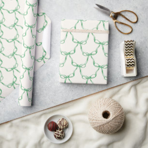 Moderner Retro-Grüner Bogen Weihnachten des Mittel Geschenkpapier