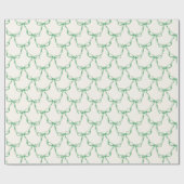 Moderner Retro-Grüner Bogen Weihnachten des Mittel Geschenkpapier (Flach)