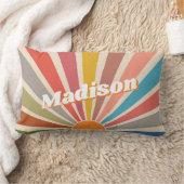 Moderner Retro Individuelle Name Spaß Vintager Reg Lendenkissen (Decke)