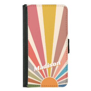 Moderner Retro Individuelle Name Spaß Vintager Reg Geldbeutel Hülle Für Das Samsung Galaxy S5