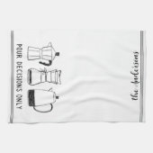 Moderner Retro-Kaffeeliebhaber Geschirrtuch (Horizontal)