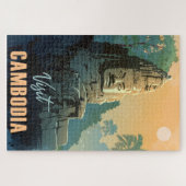 Moderner Retro-Kambodscha Puzzle (Horizontal)