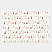 Moderner Retro Kleiner Baum Weihnachtsfeiertag Geschenkpapier Set (Vorderseite)