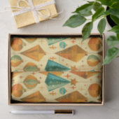 Moderner Retro-Kupfer aus dem Mittelalter und Aqua Seidenpapier (Geschenk)