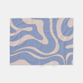 Moderner Retro Liquid Swirl Funky Abstraktes Muste Fleecedecke (Vorderseite (Horizontal))
