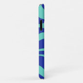 Moderner Retro Liquid Swirl Funky Blue Abstrakt Case-Mate iPhone Hülle (Hinten/Rechts)