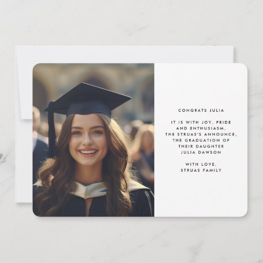 Moderner RETRO MEDIZINISCHER ARZT 2 Foto Abschluss Ankündigung (Rückseite)