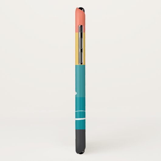 Moderner Retro Ombre Personalisierter Name Case-Mate iPhone Hülle (Hinten/Links)