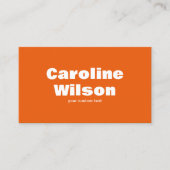 Moderner Retro-Orange-Beruflicher Foto QR-Code Visitenkarte (Vorderseite)