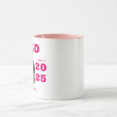 Moderner Retro-Pink-Typografie-Foto-Abschluss Tasse (Zentrum)