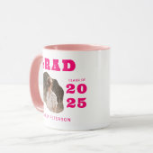 Moderner Retro-Pink-Typografie-Foto-Abschluss Tasse (Vorderseite Links)