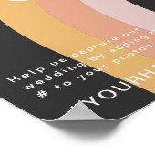 Moderner Retro-Regenbogen der 70er Jahre | Dark Oh Poster (Ecke)