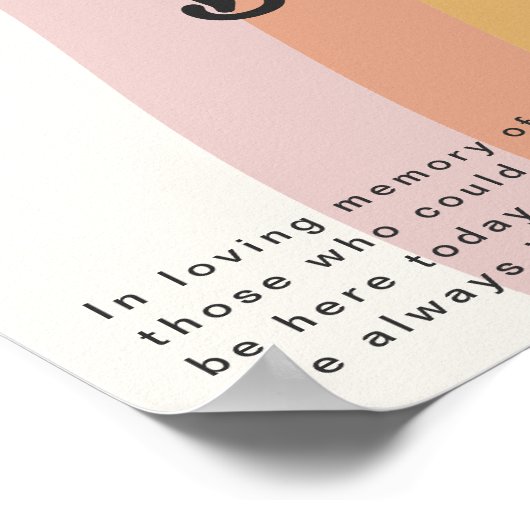 Moderner Retro-Regenbogen der 70er Jahre | Diese K Poster (Ecke)