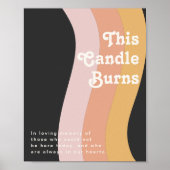 Moderner Retro-Regenbogen der 70er Jahre | Dunkel  Poster (Vorne)