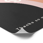 Moderner Retro-Regenbogen der 70er Jahre | Dunkle  Poster (Ecke)