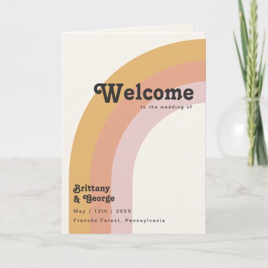 Moderner Retro-Regenbogen der 70er Jahre | Gefloch Programm (Vorderseite)