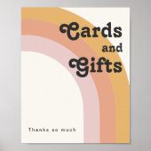 Moderner Retro-Regenbogen der 70er Jahre | Kartenz Poster (Vorne)