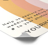 Moderner Retro-Regenbogen der 70er Jahre | Oh Snap Poster (Ecke)