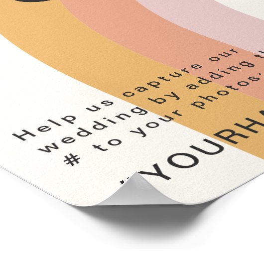 Moderner Retro-Regenbogen der 70er Jahre | Oh Snap Poster (Ecke)