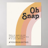 Moderner Retro-Regenbogen der 70er Jahre | Oh Snap Poster (Vorne)