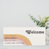 Moderner Retro-Regenbogen der 70er Jahre | Seekart (Stehend Vorderseite)